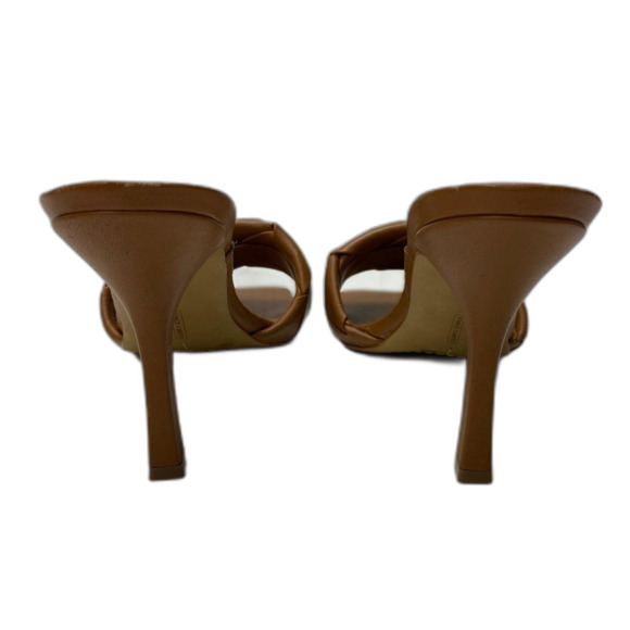 Like New Vince Camuto VC-Brelanie Women's Brown Leather Mule High Heels Size 10 - Picture 4 of 7